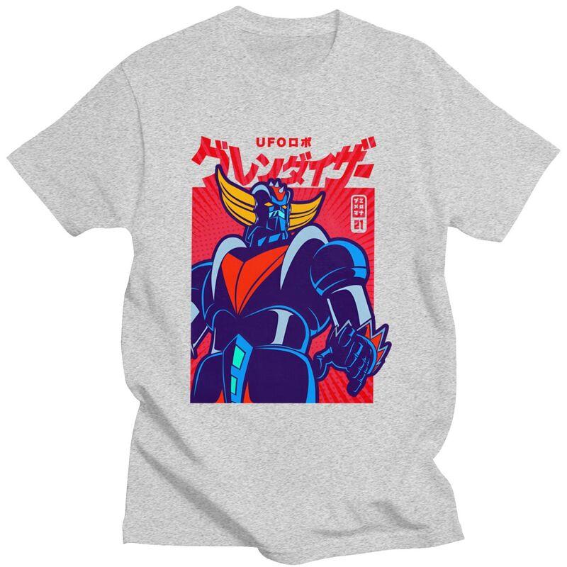 Custom Grendizer UFO Robot Goldorak T Shirt for Men Tshirt Leisure Tees Short Sleeve Tshirts Loose Fit Clothing Gift