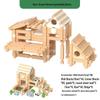Educational Children's Wooden Building Blocks - Luban Mortise & Tenon, Free Assembly Cabin Gift for June 1st