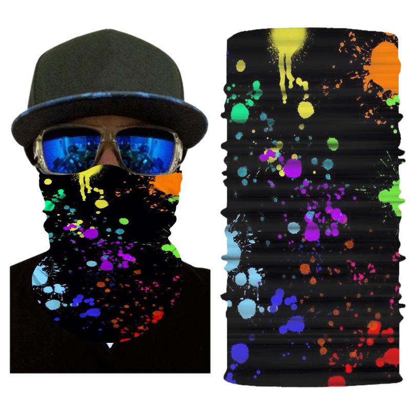 36 stylů multifunkční šátková maska prodyšná poloviční obličejová bezešvá bandana rave maska na obličej