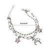 Einzelhorn Pferdearmband Cooles Mädchen Hip Hop Zweilagiges Sternanhänger Armband Einfacher Vielseitiger Modischer Handgelenkschmuck