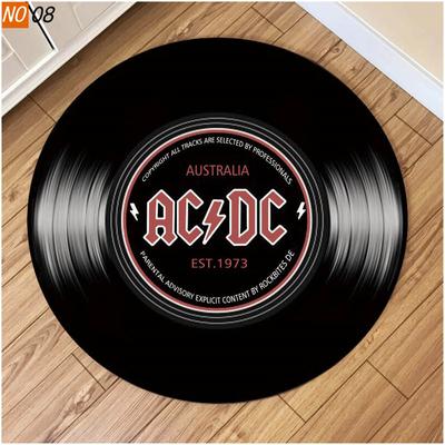 3D Classical Music Vinyl Record Round Carpet Living Room Soft Carpet Anti-slip Chair Floor Mat Home Decoration Children's Room