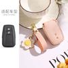 Pure Handmade Leather Key Cover For Toyota Asian Dragon Camry Sena Corolla Fog Wax Vegetable Tanned Cowhide