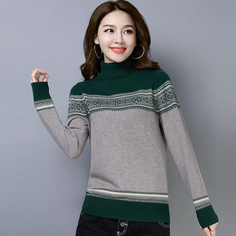 Autumn Women Knitted Sweater Pullover Cashmere Turtleneck Sweater Winter Long Sleeve Casual Sweater Female Jumper Pull Femme P216