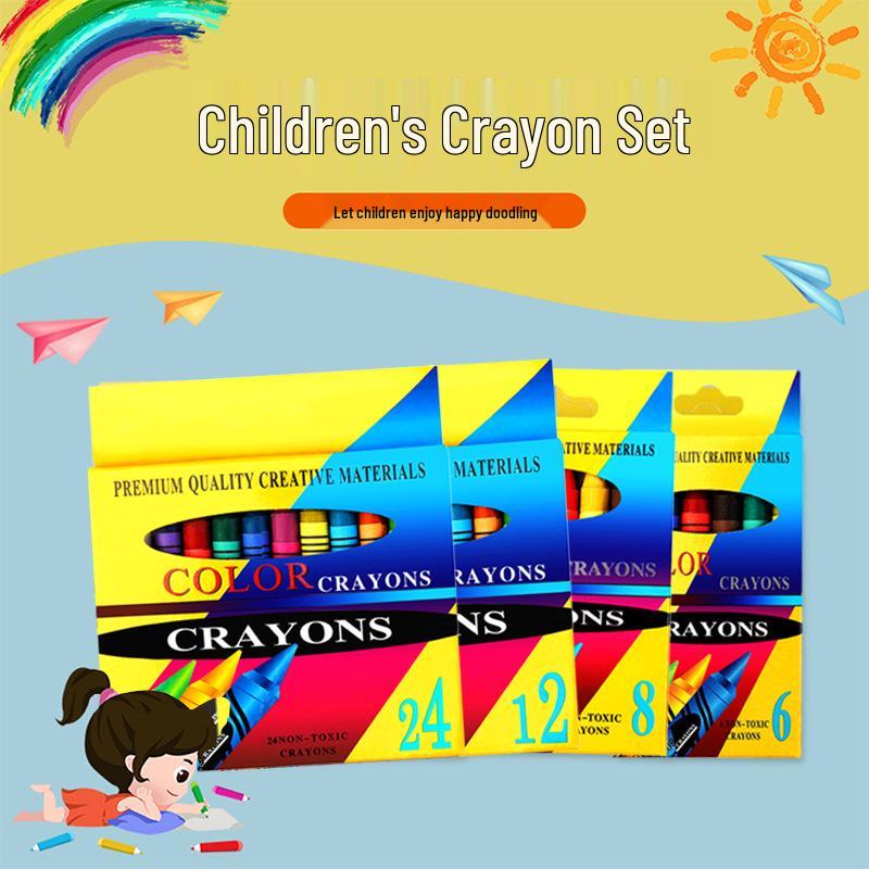Boxed Oil Pastel Crayons: 6, 8, 12, 24 Colors – Art Supplies for Painting and Graffiti.