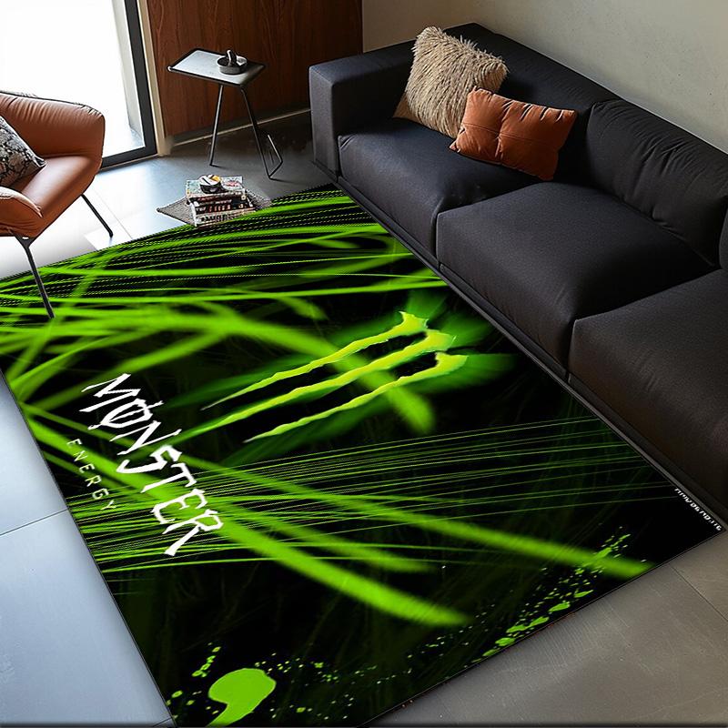 Monster Energy Area Rug Suitable for Indoor And Outdoor,Carpets for Playroom, Homes, Offices, Living Rooms,Home Decor,Christmas Fan Gift