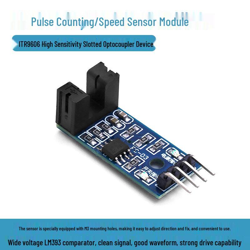 Slotted Optocoupler Speed Sensor & Motor Test Module