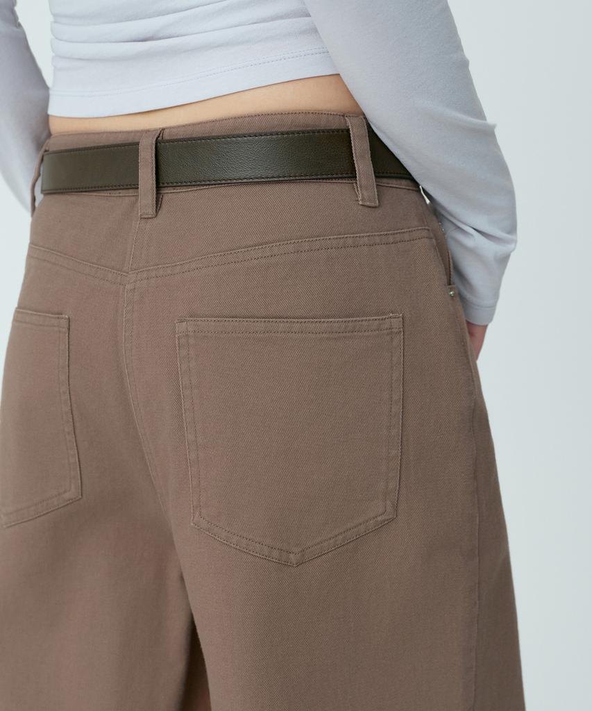 Musinsa Standard Woman Women'S Cotton Extra Wide Pants [Taupe]