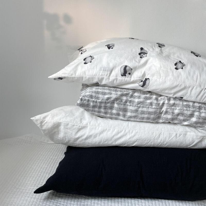 Coppia di federe in puro cotone con federa singola per cuscino in cuoio capelluto 48X74 cm (Senza nucleo del cuscino)