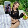 High-End Women's Three-Piece Sexy Bikini with Gathering Top