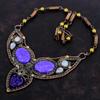 Purple Carved Bone Face Necklace Charoite Necklace Copper Wire Wrapped Necklace Adjustable Chain Necklace Rainbow Moonstone Gemstone Jewelry