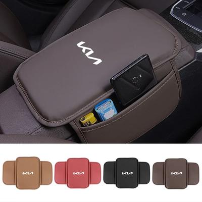 PU Car Armrest Mat Auto Center Console Arm Cushion Cover for Ceed Sportage Picanto Cerato Seltos Soul Rio 3 4 5 2021 2020 GT