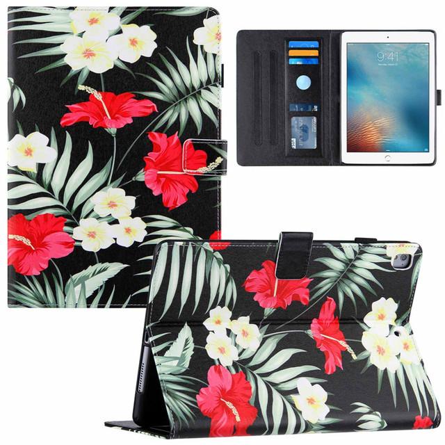 Tablet Case For IPad 9 7 2018 2017 5th 6th Generation Air 2 5 6 Case A1822 A1475 Cute Marble Flower Painted Soft Silicone For IPad 9.7 Case