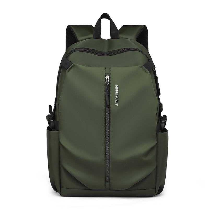 Color Solid Simple Letter Print Student Large Capacity Backpack School For