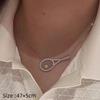 With Diamonds Tennis Racket Necklace Exquisite Sweater Chain New Pendant Necklace  Jewelry Gifts