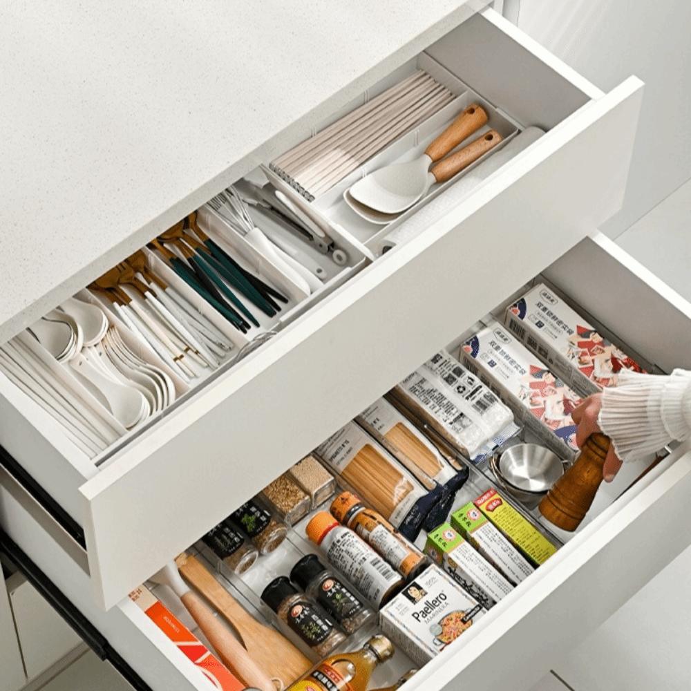 Makeup Storage Drawer Organizer Plastic Kitchen Storage Box New Drawer Divider Tray  Home Use