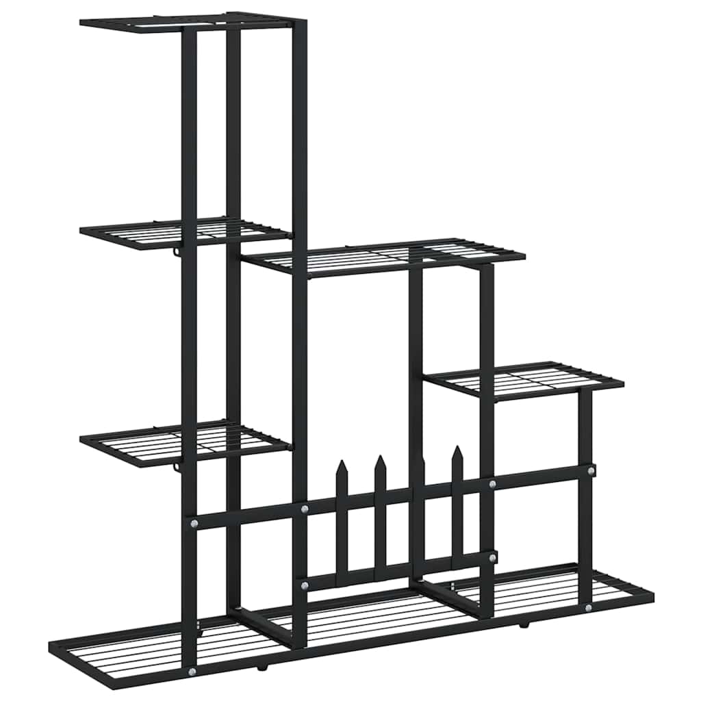 Vidaxl Stojak Na Kwiaty, 94,5 X 25 X 88 Cm, Czarny, Metalowy