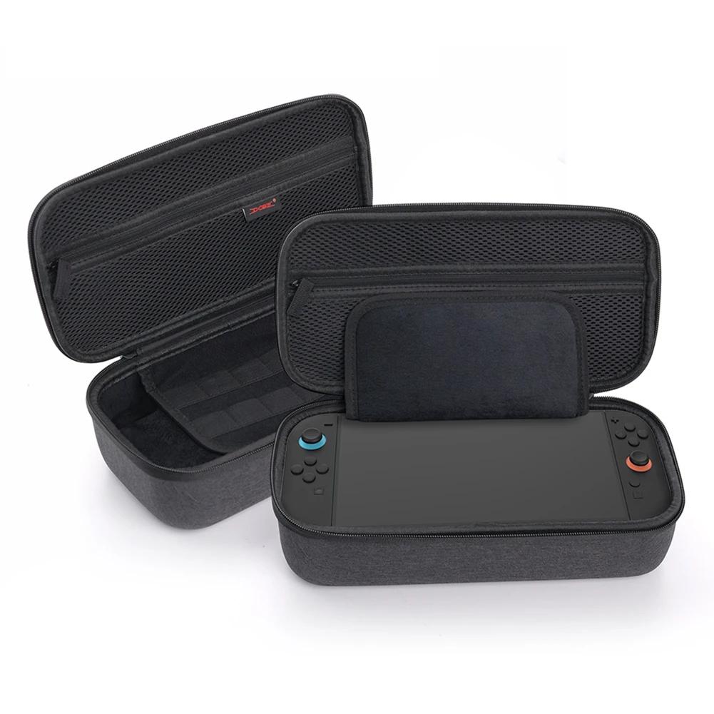For Switch 2 Carrying Case with 8-Bit Game Cartridge Storage Box Portable Storage Bag W/ Mesh Pocket Protective Travel Bag