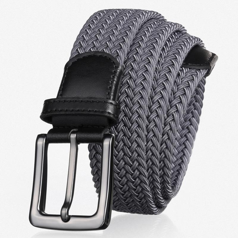 Men's Elastic Belt Canvas Casual Fashion Stretch Braided Working Belt High Quality Elastic for Pants Jeans Trouser Male Straps