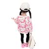 Girls Fashionable Loose Long Sleeve Sweatshirt Stylish Kids Casual Top for Spring and Autumn