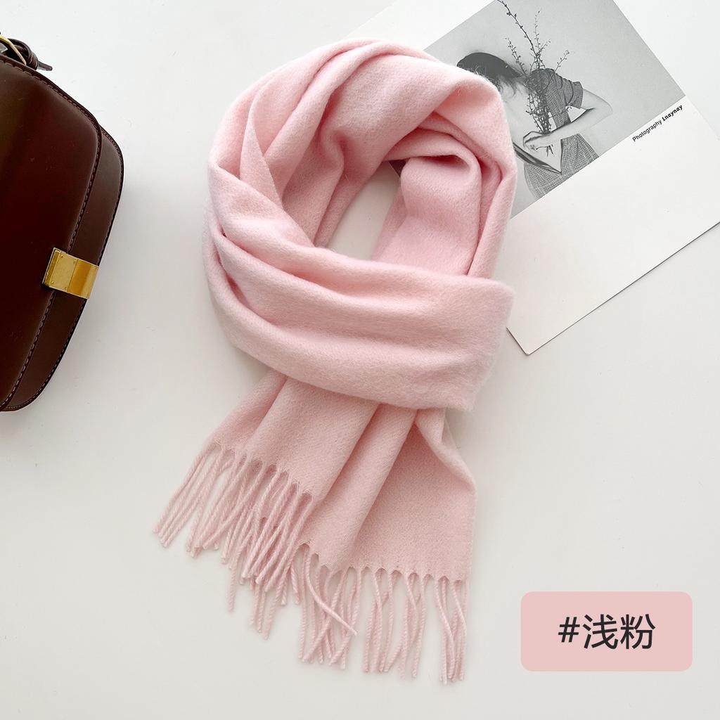 High Quality 100% Wool Wraps Female Male Solid Classic Muffler Women Man Scarves  Autumn Winter Soft Warm Casual Couple Scarf