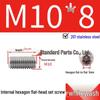 201 Stainless Steel Headless Set Screw - Flat End Socket Screw
