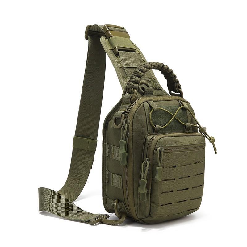 New Multifunctional Tactical Chest Bag, Outdoor Sports Cycling Waterproof Chest Bag, Men's Single Shoulder Diagonal Cross Camouflage