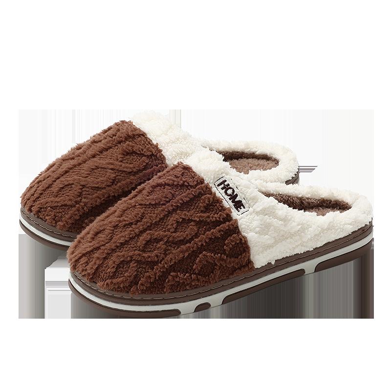 New cotton slippers autumn and winter home home indoor non-slip couple home warm winter plush cotton mop