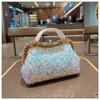 Fashionable Large Capacity Single Shoulder Crossbody Sequin Studded Diamond Handbag
