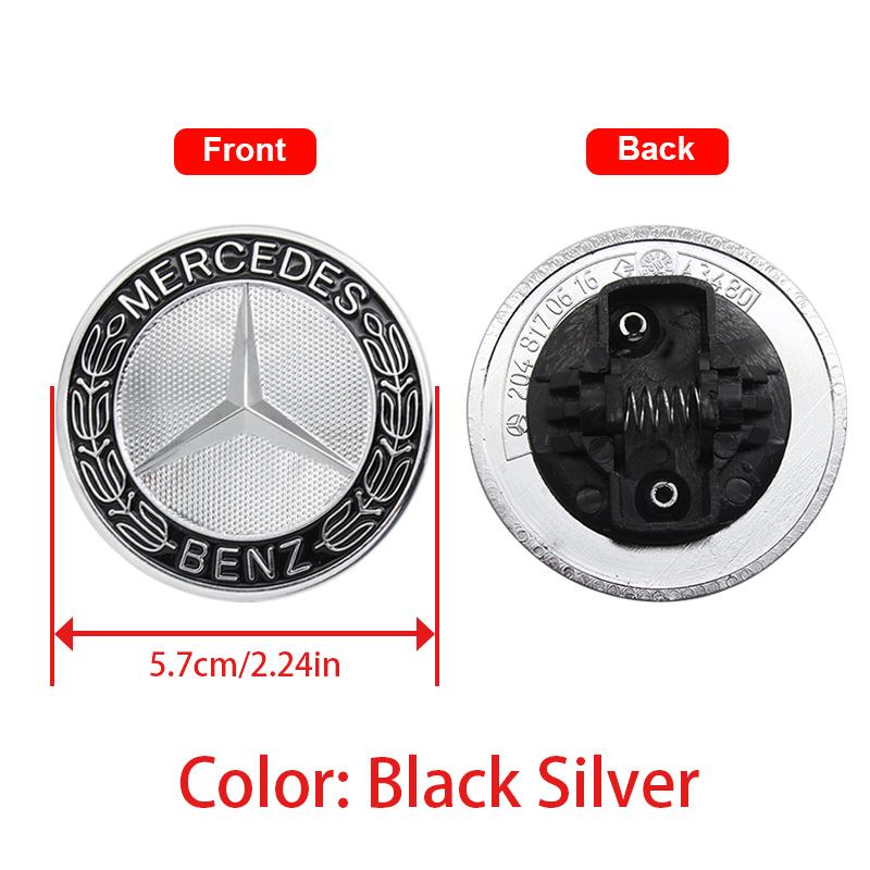 For Mercedes Benz AMG W212 W213 W205 W177 W247 W176 CLS CLA CLK CLG GLS 57mm Car Logo Front Hood Badge Emblem Bonnet Accessories