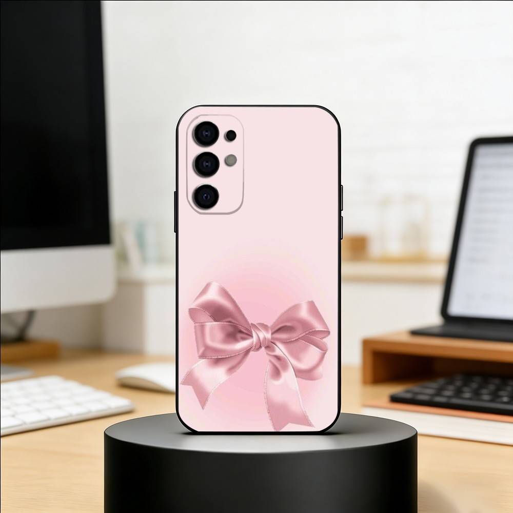 pink bows Phone Case For Samsung S25,S24,S21,S22,S23,S30,Ultra,S20,Plus,Fe,Soft Silicone Black Cover