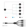 3Pin XLR Female To 4 Male Sound Splitter Cable 60Cm Metal Housing For Microphones Mixers Amplifiers Balanced Connection
