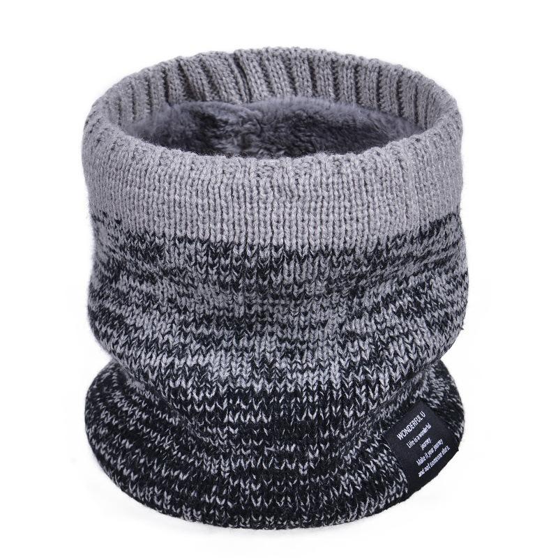 

Winter warm pullover scarf versatile velvet scarf gradual change wool thickened knitted neck cover Scarf puller