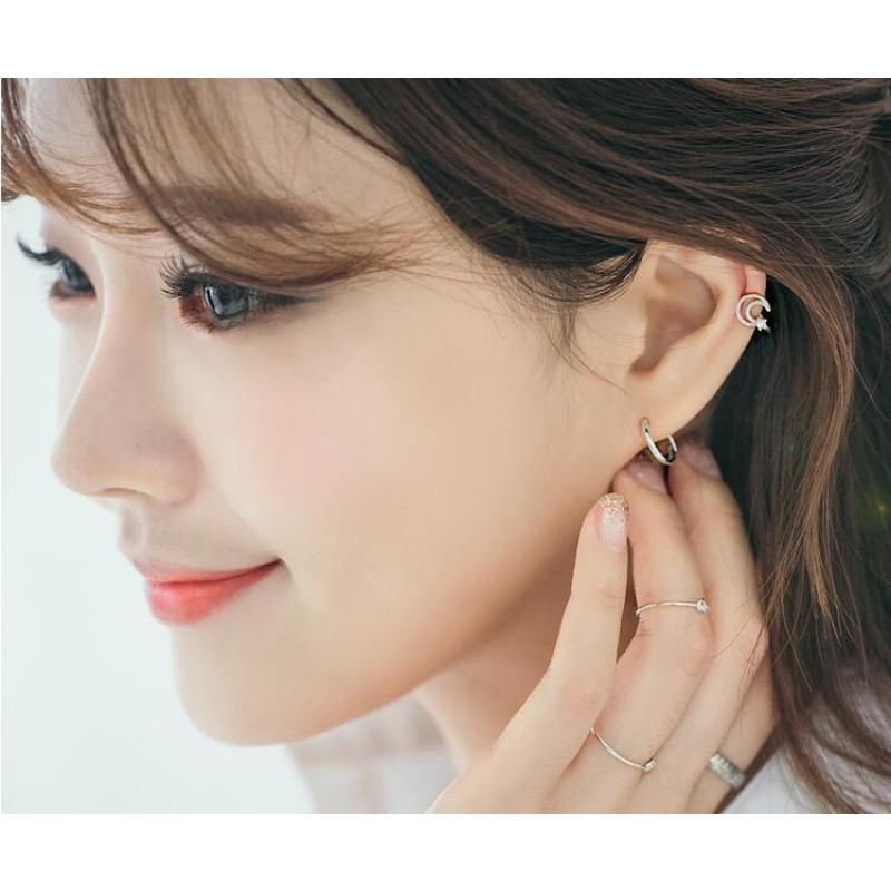 Simple Korean Style Minimalist Geometric U Shaped Silver Plated Earrings For Women