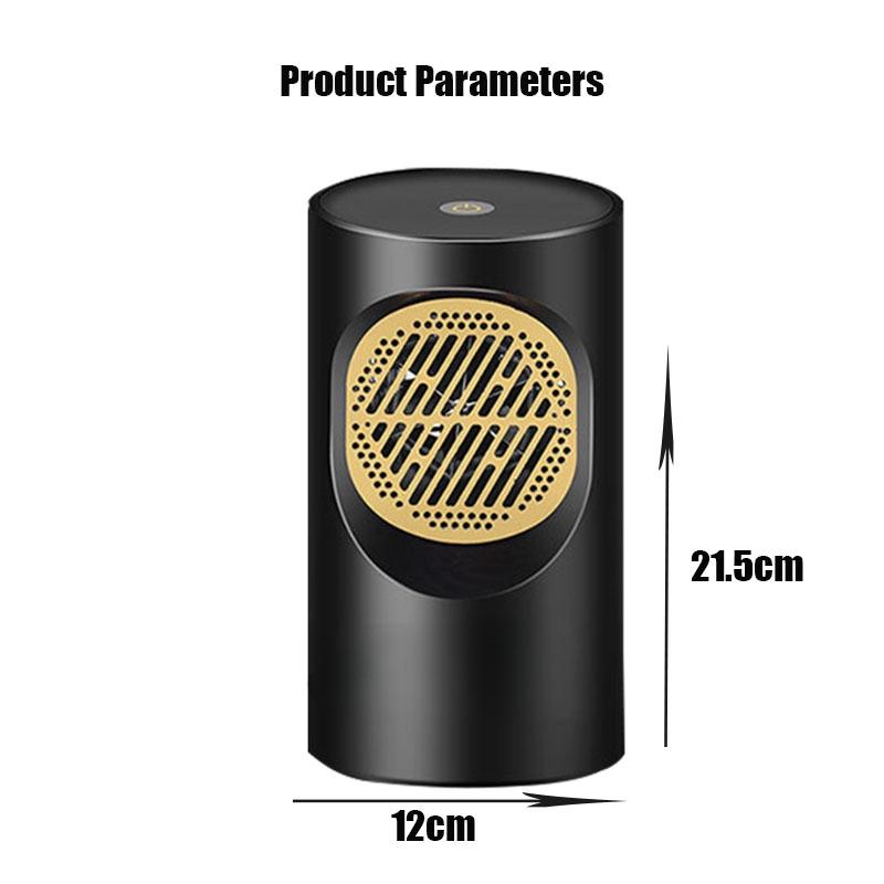 Mini Portable Hot And Cold Wind Electric Fan Heater Touch Switch Small Radiator Warmer Stove for Household Office Travel Black/White