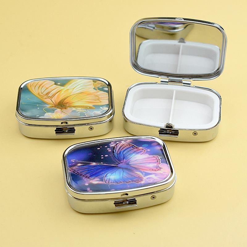 Metal Medicine Box Iris Pill Packaging Health Products Moisture Resistant Storage Case Personalized  Casket
