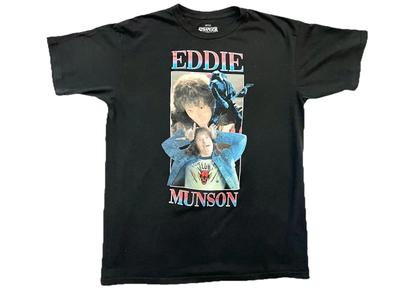 T-shirt Stranger Things Eddie Munson Taglia XL Extra Large Netflix Abbigliamento Adulti