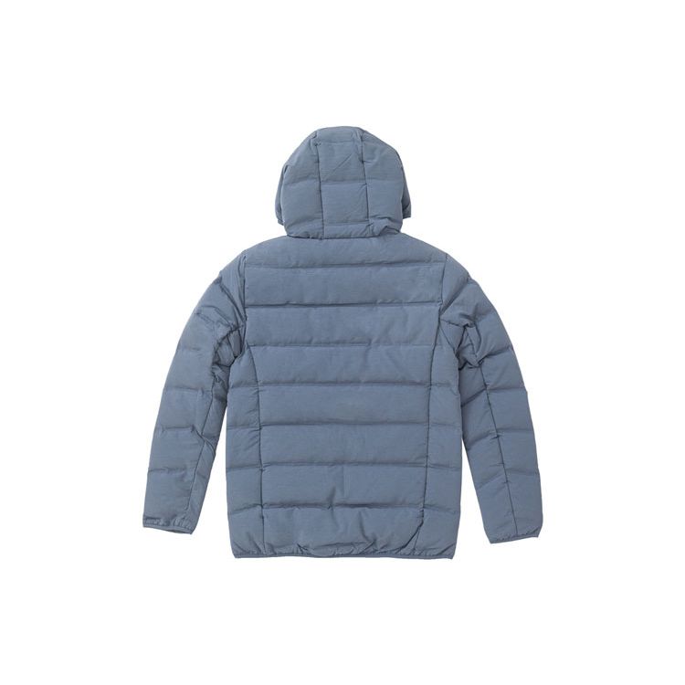 Anta Windproof Warm Logo Solid Color Hooded Down Jacket Men Outerwear Silver-Gray 15947916-1