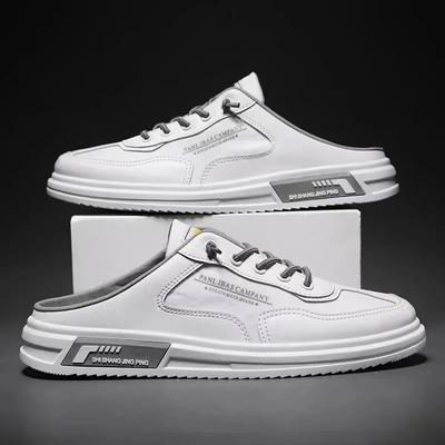 Mode Hausschuhe für Herren Canvas Schuh Sommer Student Allround Walking Schuhe Outdoor Herren Atmungsaktiv Lässig Flacher Schuh Herren Halbslipper