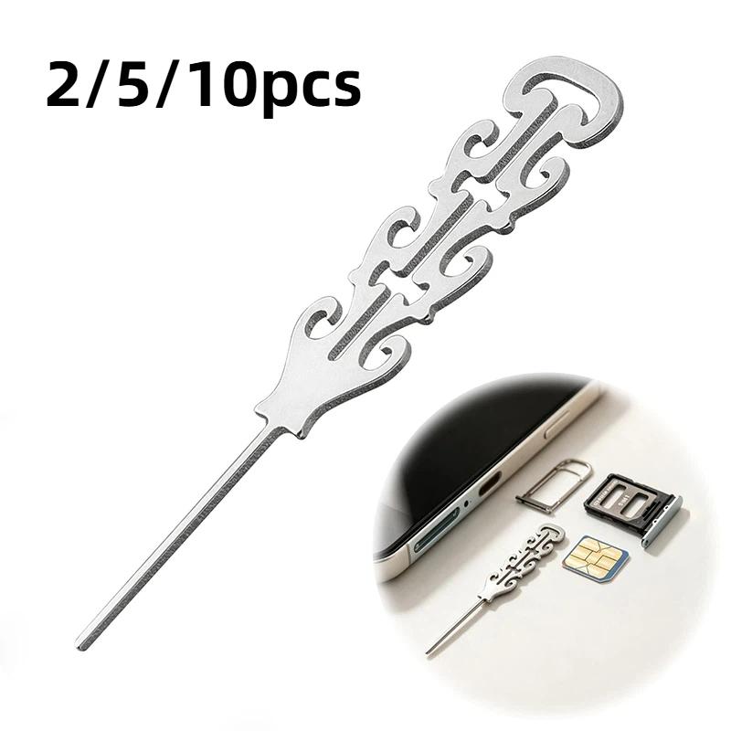 2/5/10Pcs Sim Card Removal Tool Set, Engraved Stainless Steel Sim Ejector Pins , Universal Sim Card Pin