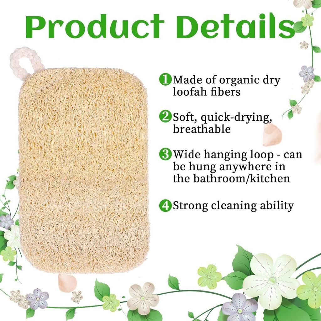 Loofah Dish Sponge 10 PCS Natural Sponges Compostable Natural Loofah Sponges Uses For Kitchen