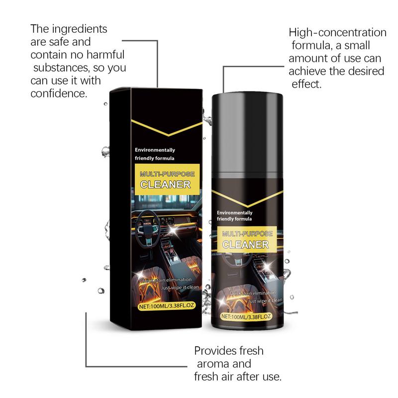 Multi-Purpose Foam Cleaner Spray 100ml Car Interior Stain Removal Truck Car Body Cleaning Agent Spray For Cars Tire Stains