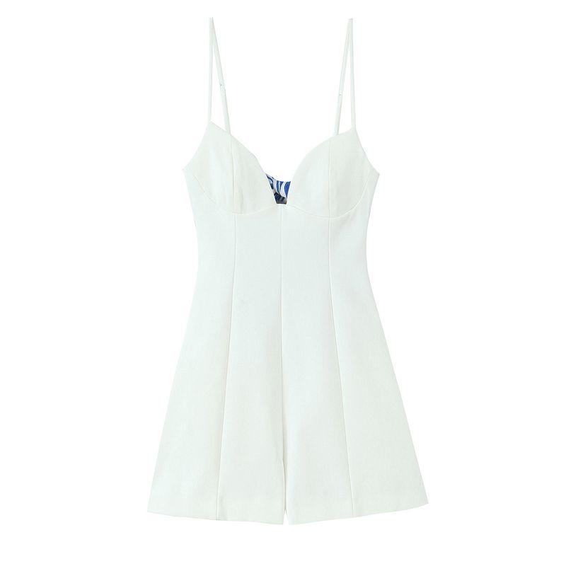 

Kaslead Новая женская одежда Западный стиль Тонкий шарф Декорация Дизайн с вырезом Короткий комбинезон 313477 Blue Bar L