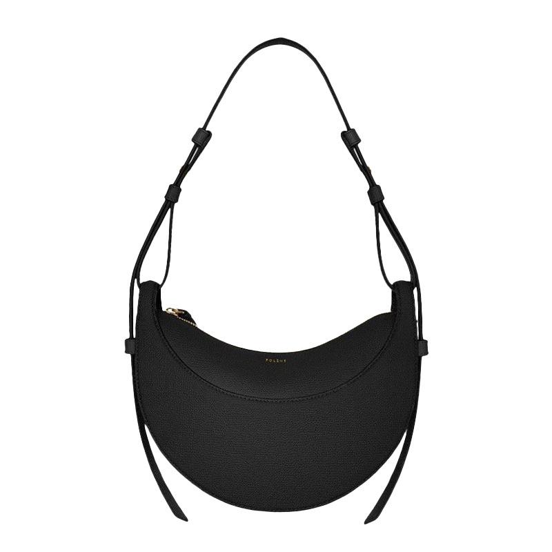 Crescent Bag, Niche Design, Single Shoulder Crossbody Bag, Leather Armpit Saddle Bag