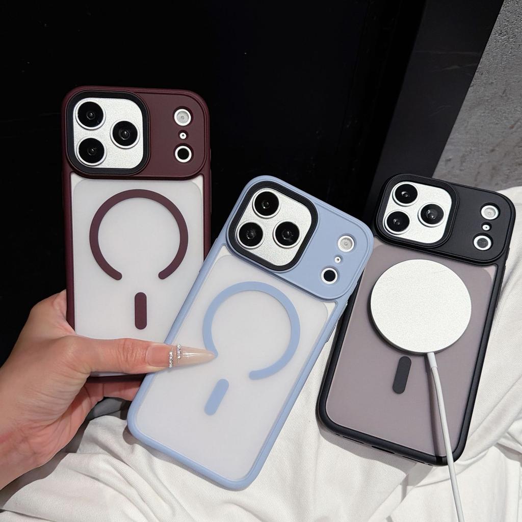 Applicable to iPhone18PROMAX excellent shield translucent magnetic mobile phone case Apple 17 skin feeling anti-drop protective case 16