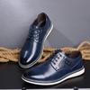 Fashion Men's Business Leather Shoes Brand Casual Dress Shoes Fashion Office Shoe Lace Up Oxford Flats New Sneakers Casual Leather Shoes
