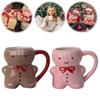 Gingerbread Man Ceramic Mug Christmas Gingerbread Coffee Mug 350ML Gingerbread Man Coffee Cups Christmas Ceramic Tea Mugs Gifts