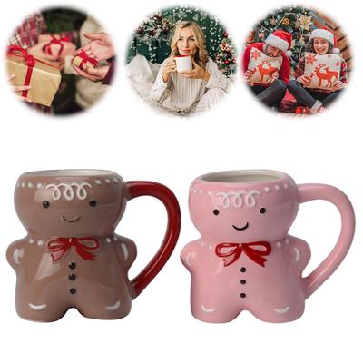 Gingerbread Man Keramický hrnek Vánoční Gingerbread Man Hrnek na kávu 350ml Gingerbread Man Šálky na kávu Vánoční keramické hrnky na čaj Dárky