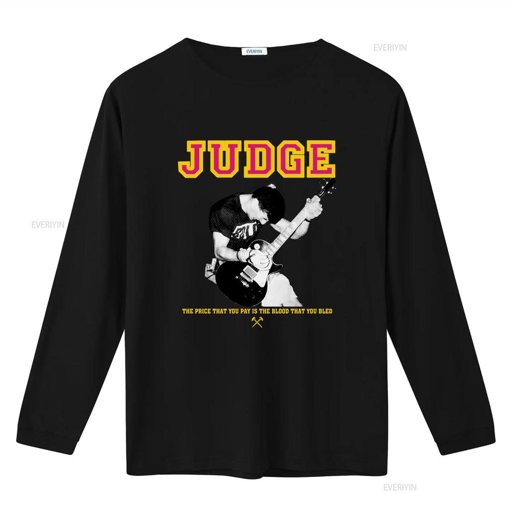 Vintage Hardcore Punk Judge Band Guitarist Print Streetwear Casual T Shirt vintage Washed Slightly Soft Top For Everyday Wear