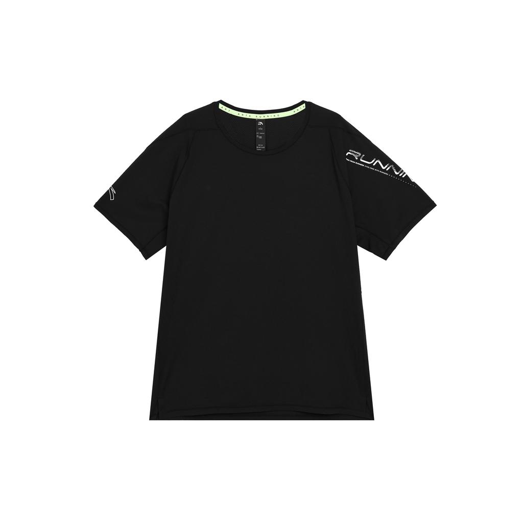 Anta Comfortable Versatile Breathable Sports Short Sleeve T-Shirt Men Tops Basic-Black 152425103-4