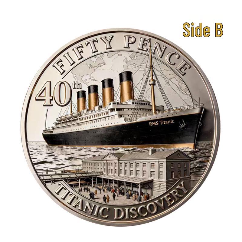 Épave du Titanic 40e Anniversaire Pièce Commémorative Roi Charles III